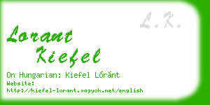 lorant kiefel business card